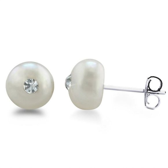 Sarovski Crystal Elements Pearl Earrings - Picture 1 of 7
